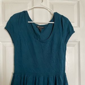 turquoise fit n flare womens top